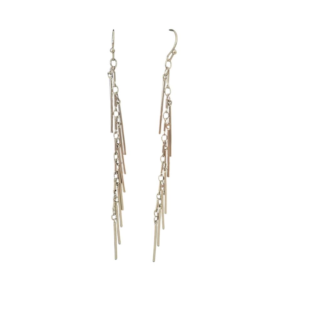Metal fringe earrings